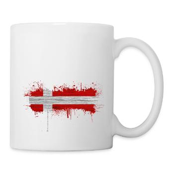 Dänemark Europa Dänische Flagge Nationalsymbole norden - Tasse - Weiß - Rechts