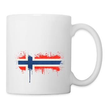 Norwegen Norwegen Flagge Skandinavien Norden Tor Viking - Tasse - Weiß - Rechts