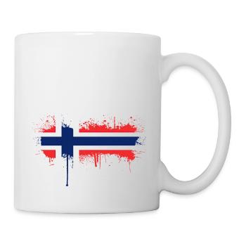 Norwegen Norwegen Flagge Skandinavien Norden Tor Viking - Tasse - Weiß - Rechts