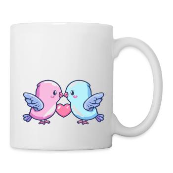 Colombe Couple Amour Couple Dans L’amour Paix - Mug blanc - blanc - Droite