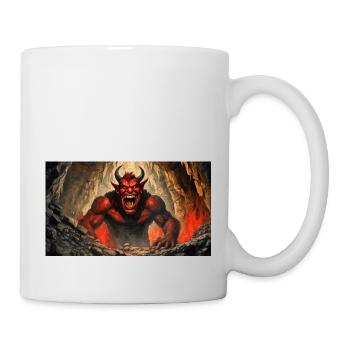 devil evil laugh smile monster dark horror scary - Mug - white - Right