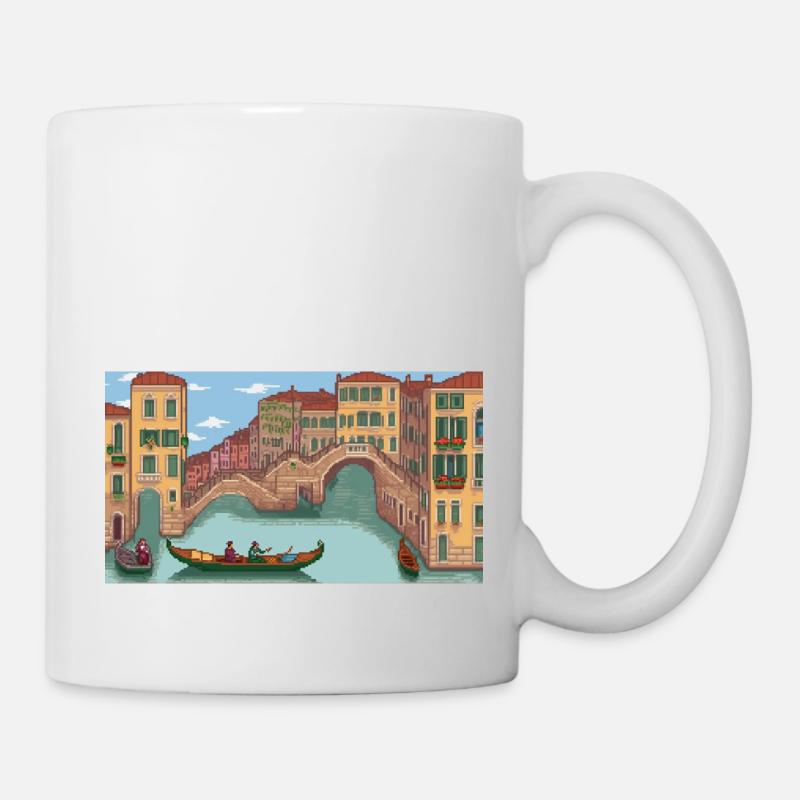 Venice, Italy - Pixel Art - Mug - white