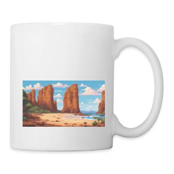 Great Ocean Road, Australia - Pixel Art - Mug - white - Right