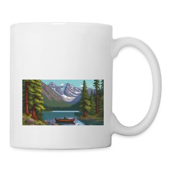 Banff National Park, Canada - Pixel Art - Mug - white - Right