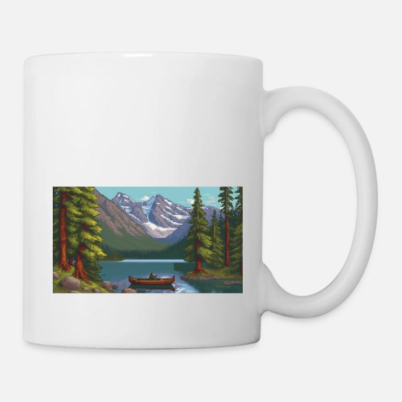 Banff National Park, Canada - Pixel Art - Mug - white