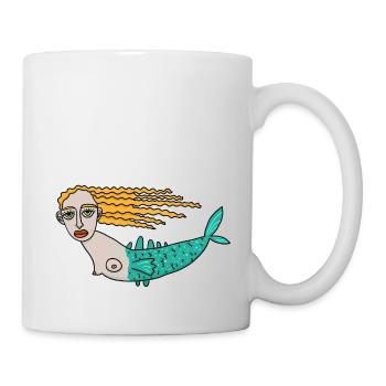 Meerjungfrau - Tasse - Weiß - Rechts