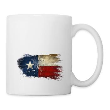 Grunge Texas Flagge - Tasse - Weiß - Rechts