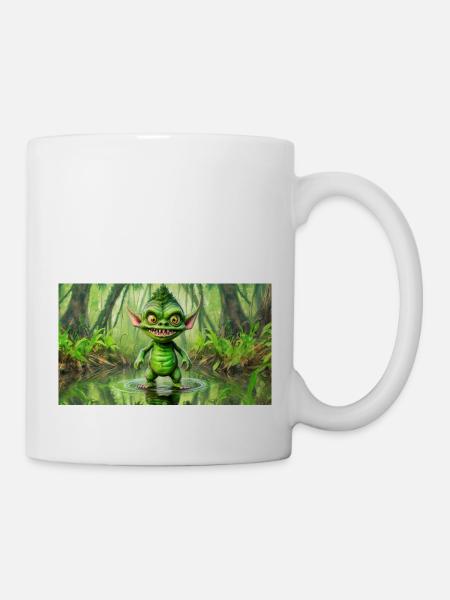 Goblin - Junge niedliche kleine Monster - Tasse - Weiß