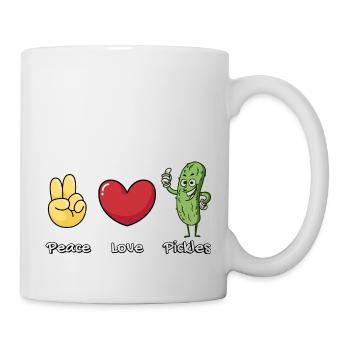 Peace, Love Pickles Retro Vintage Pickles Lover - Mug - white - Right