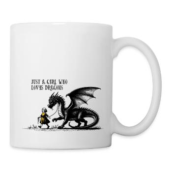 Juste une fille qui aime les dragons - Mug blanc - blanc - Droite