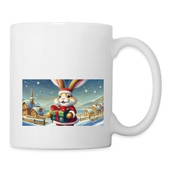 funny hooey the Easter Bunny delivers the Christma - Mug - white - Right
