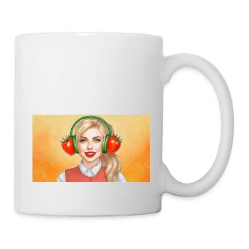 Tomaten auf den Ohren - Tasse - Weiß - Rechts