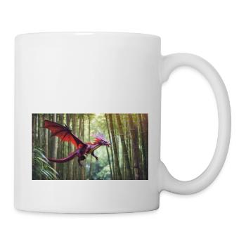 Un petit dragon violet majestueux et réaliste - Mug blanc - blanc - Droite