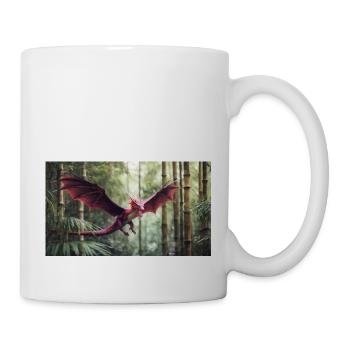 Un petit dragon violet majestueux et réaliste - Mug blanc - blanc - Droite