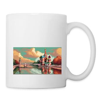 St. Basil's Cathedral, Moscow, Russia - Pixel Art - Mug - white - Right