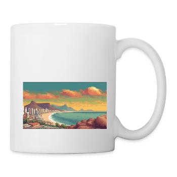 Le Cap, Afrique du Sud - Pixel Art - Mug blanc - blanc - Droite
