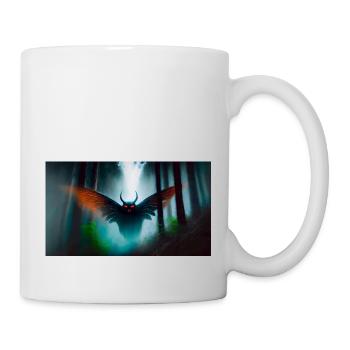 böser Mottenmann in Nordamerika Monster Dark Horror - Tasse - Weiß - Rechts