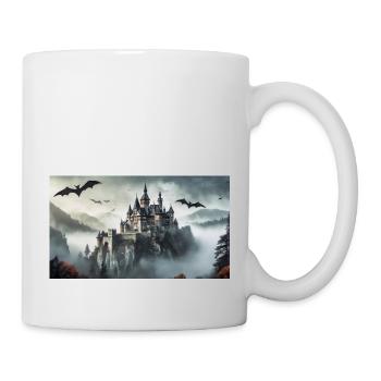 Gruselige mythische Orte – Schloss von Dracula - Tasse - Weiß - Rechts