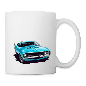 Oldtimer Sonnenuntergang - Tasse - Weiß - Rechts