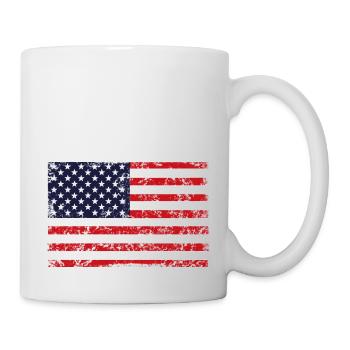 FLAG OF AMERICA retro - Mug - white - Right
