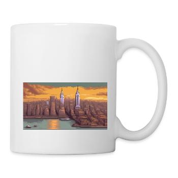 New York City - Pixel Art - Mug blanc - blanc - Droite
