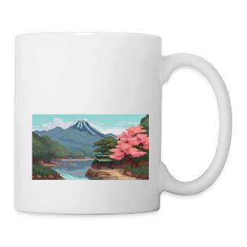 Miho No, Matsubara, Japan - Pixel Art - Mug - white - Right