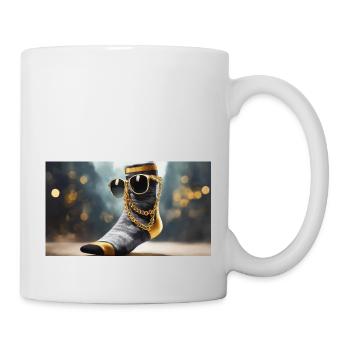 Jeu de mots ambigu sur l’expression allemande – Coole Socke - Mug blanc - blanc - Droite