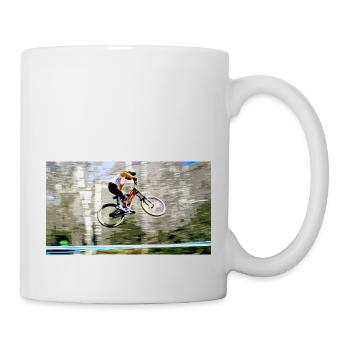 Downhill-Mountainbiken - Tasse - Weiß - Rechts