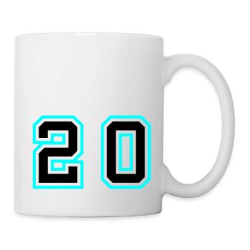 Symbole de 20 chiffres - Mug blanc - blanc - Droite