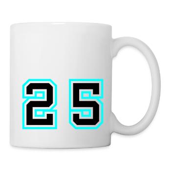 25 Zahl symbol - Tasse - Weiß - Rechts