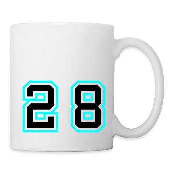 28 number symbol - Mug - white - Right