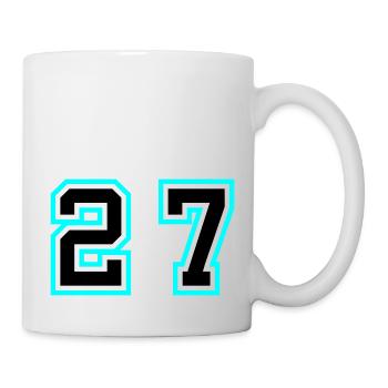 27 Zahl symbol - Tasse - Weiß - Rechts