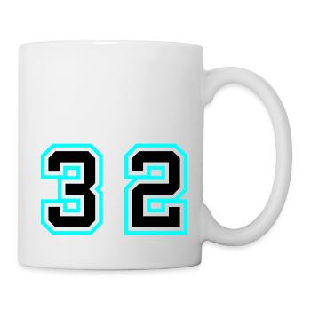 32 Symbole numérique - Mug blanc - blanc - Droite