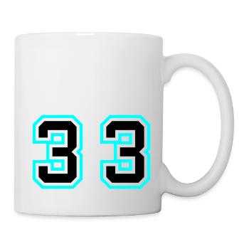 33 Symbole numérique - Mug blanc - blanc - Droite