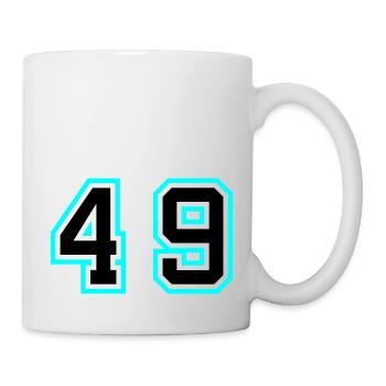 49 Zahl symbol - Tasse - Weiß - Rechts