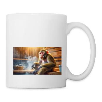 Jeu de mots : expression ambiguë – Affenhitze (chaleur) - Mug blanc - blanc - Droite