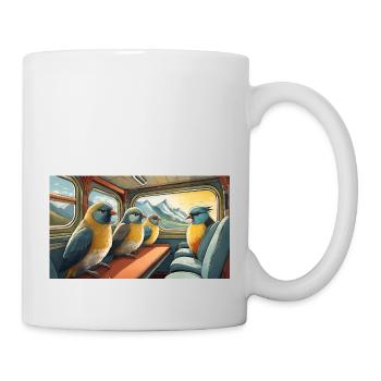 Jeu de mots expression ambiguë Oiseaux migrateurs de Zugvögel - Mug blanc - blanc - Droite
