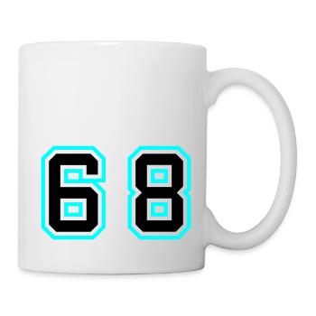 68 Zahl Symbol - Tasse - Weiß - Rechts