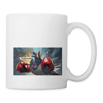 Jeu de mots expression ambiguë Taubenschlag pigeonnier - Mug blanc - blanc - Droite