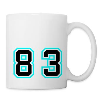 83 Zahl Symbol - Tasse - Weiß - Rechts