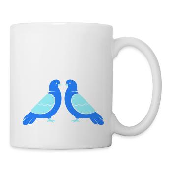 tauben - Tasse - Weiß - Rechts