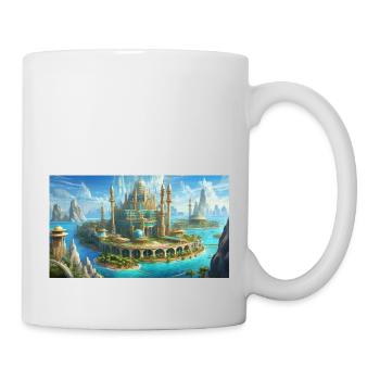 wunderschöne mythische Orte – Atlantis vor dem Untergang - Tasse - Weiß - Rechts