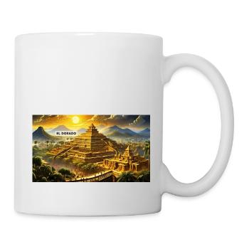 beautiful mythical places – El Dorado Golden city - Mug - white - Right