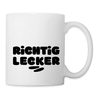 Richtig Lecker - Tasse - Weiß - Rechts