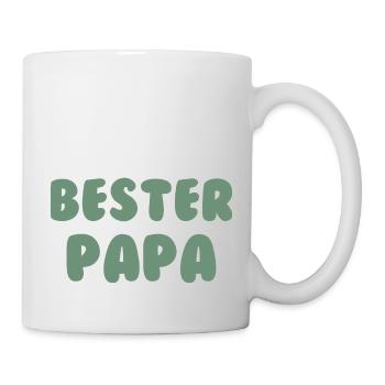 Bester Papa Grün - Tasse - Weiß - Rechts