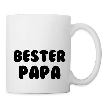 Bester Papa Schwarz - Tasse - Weiß - Rechts