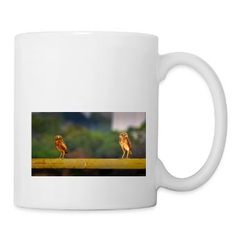 Niedliche Eulen - Tasse - Weiß - Rechts