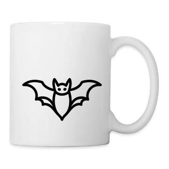 Contour de chauve-souris mystique pour Halloween - Mug blanc - blanc - Droite