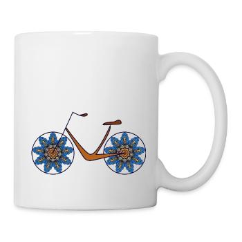 Fahrrad - Tasse - Weiß - Rechts