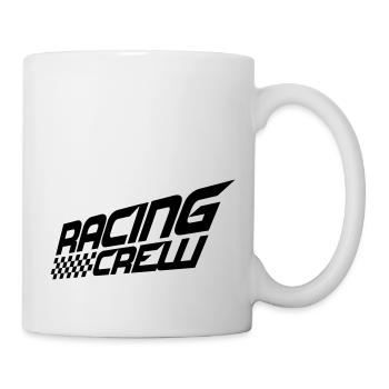 Racing Crew Cool Team disant aimer la conduite automobile de course - Mug blanc - blanc - Droite